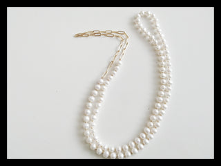 Celeste Cable Chain Pearl Necklace - Whitestone Jewellery